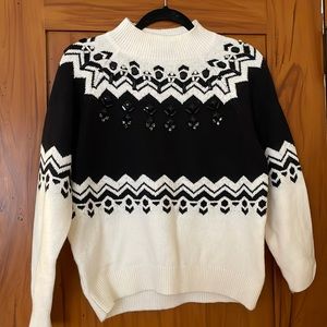 Ann Taylor - Petite Jeweled Fair Isle Turtleneck Sweater